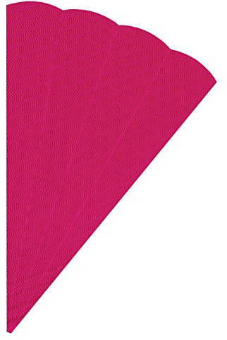 folia 92023 - Schultüten Rohlinge, aus 3D Wellpappe, pink, 5 Tüten, Höhe 68 cm, Durchmesser 20 cm - zur Erstellung einer individuellen selbst gebastelten Zuckertüte