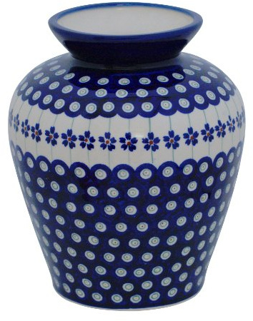 Original Bunzlauer Keramik Vase/Blumenvase, Höhe 19,7cm im Dekor 166a