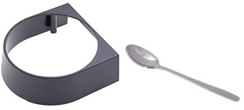TAMLED Set Gruppenverkleidung + Espressolöffel zu Espressomaschine Rancilio Silvia black