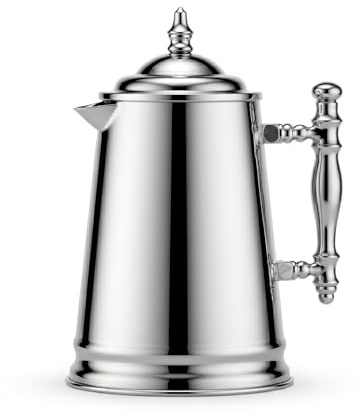 Vintage Double Wall French Coffee Press, 34-Ounce, Stainless Steel