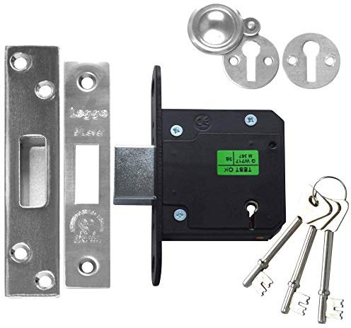 LEGGE N5761 5 Lever Deadlock - 76mm Stainless Steel