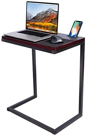 Sofia + Sam Sofa Tisch TV-Tablett mit Tablet- und Handyschlitzen, Metallbeine, Couch-Konsole, Laptop-Ständer, kleines Frühstück, Essen und Essen, Mittagessen, Snack, zum Ausmalen von Computer-Basteln