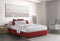 Talamo Italia - Letto alla francese Chloe, Letto contenitore in tessuto, Apertura frontale, adatto per materasso Cm 140x200, 100% Made in Italy, Beige