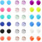 LAURITAMI 36er Ersatzkugel Piercing Kugel 5mm Set Chirurgenstahl Plastik 1.6mm Gewinde Schraubkugel Hantel Zungenpiercing, Bauchnabelpiercing