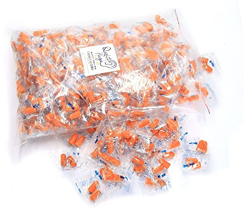 Quality Foam Earplugs 200 Pair - 32dB Noise Cancelling Soft High Decibel Ear Plugs for Noise Reduction Ear Protection Construction Loud Music Shooting Guns Work Safety Hearing Protection Ear Plugs
