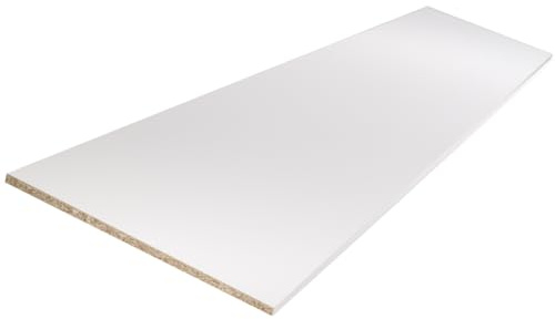 FORESTEA Tablette mélaminé Blanc 800 x 200 x 18 mm - PEFC 75%