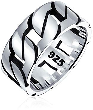 Unisex Massive Geflochtene Keltische Eternity Band Knoten Kabel Kubanischen Kandare Link Kette Ringe Hochzeit Bands Für Frauen Mädchen Männer Jungen .925 Sterling Silber 6Mm