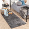 FRAAI Hochflor LäUfer - Comfy Supreme Anthrazit 80x250cm - Shaggy, Einfarbig - Modern, Skandinavisch - Schlafzimmer, Flur - Fellteppich - Rug