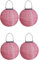 Youning Solar Lampions Außen Wetterfest, LED Solar Lampion Garten Laterne, Papier Laterne Lampenschirm Lampion Runde Laterne Papierlampions zum Dekorieren 20cm (4pcs Rosa)