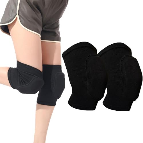 SUQ 1 Paio Ginocchiere per Adulto, Ginocchiere Antiscivolo Morbide Ginocchiere Traspiranti, Ginocchiere per Yoga, Spugna Pad, Donne e Uomini per Run, Pallacanestro (L è adatto per 120-180 libbre)