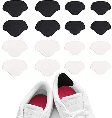 Sibba Fersen-Griffe Liner Schuhprävention Schutz 8 Paar High Heels Schuhabsatz Loch-Reparatur-Patches Sneakerkissen Einlage Einlegesohlen Sohlenfüller Selbstklebende Füllstoff für Lose Schuhe Ferse