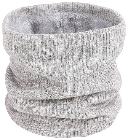 I Kua Fly Loop Schal Damen Herren Thermal Fleece Schlauchschal Winter Neckwarmer Herren Halstuch Winddicht Sportschal Halswärmer für Fahrrad Motorrad Skifahren (Hellgrau)
