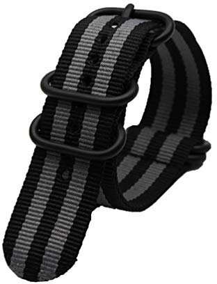 GASELO Uhrenarmbänder, Bänder, Ersatzbänder, Nylon NATO Uhrenarmband 18 mm 20 mm 22 mm 24 mm Sport NATO Uhrenarmband (Farbe: Stil 1)