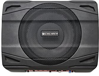 Caliber Haut parleur de voiture - Caissons de basse avec amplificateur - Haut-parleur coaxial 2 voies - Entrée RCA - Puissance Maximale 500 watts - 100 watts RMS - Noir - 8 pouces