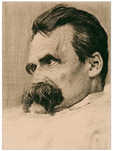 JUNIWORDS Poster, Hans Olde, Friedrich Nietzsche, 30 x 21 cm (3001527)