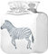 Zebra Wärmflasche mit Bezug, 2 l, für Schmerzlinderung, Kopfschmerzen, Nacken und Schultern