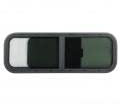 Fenêtre Coulissante pour Camping-car, pour Camping-remorque | Fenêtre Coulissante | Angle Rond | Fenêtre en Verre trempé Noir | pour Camping-car | 900x300mm