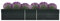 WIFESE Garten-Hochbeet Verzinkter Stahl 400x80x77 cm Anthrazit Hochbeet Metall Hochbeete für Garten Pflanzenbett Kräuterbett Blumenkiste Dekorieren Eingang Balkon Terrasse Garten Stilvoll Langlebig