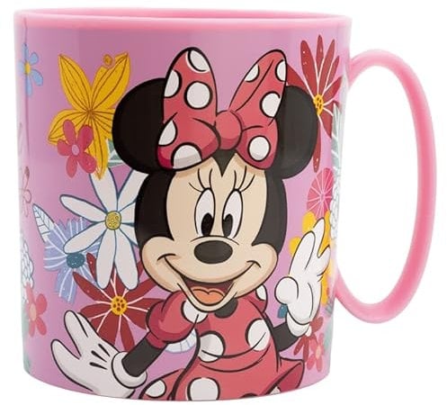 ILS I LOVE SHOPPING Tazza Bicchiere in plastica 350ml per Microonde con manico Bambini colazione BPA-free