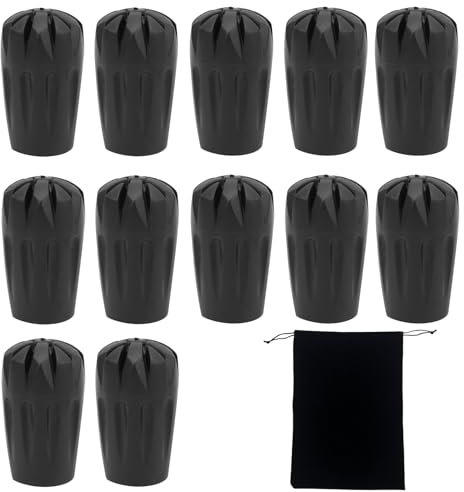 Puntas Bastones Trekking, Puntas de Goma para Bastones de Senderismo, Gorras para Bastones de Senderismo, Tacos de Goma para Bastones de Trekking, con Bolsa de Almacenamiento, para Escalada