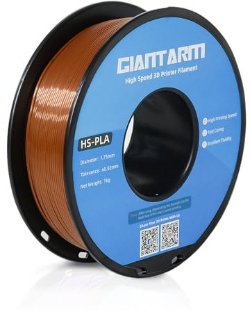 GIANTARM HS-PLA Filament 1,75 mm, PLA-Filament für Hochgeschwindigkeits-3D-Druck, schnelle Aushärtung, bessere Liquidität, 1 kg Braun