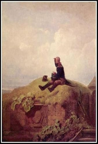 Once Upon A Time The Knitting Outpost Painting by Carl Spitzweg Diamond Painting Kits for Adults 5D Crystal Diamonds Art with Accessories Tools, Picture DIY Art Craft for Home Decor Gift