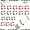 GZGXKJ Weihnachten Serviettenringe 16 Stück Weihnachten Serviettenringe Set Rote Beeren Serviettenhalter Geeignet für Weihnachtsfeier, Thanksgiving, Neujahrstischdekoration