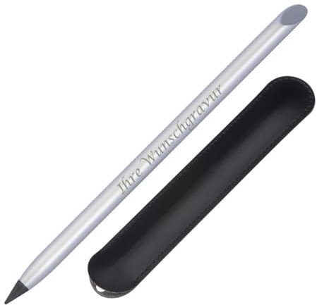 Endlos Schreibgerät mit Gravur / Bleistift / tintenlos / aus Alu mit GraphitMine