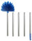 Cepillo de telaraña con barra, extensible, resistente, plumero para limpiar con barra larga, removedor de telaraña para limpiar ventiladores de techo, para exteriores e interiores