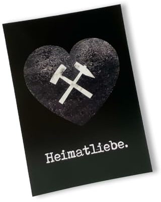 Postkarte Grußkarte Heimatliebe (schwarz)