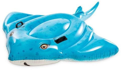 Virsus Gonfiabile Cavalcabile 576NP, misura 185x145 cm, Letto Salvagente colore Blu con 2 Maniglie, Animali Galleggianti per Piscine, Feste ed Eventi (Razza)