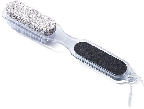 Housoutil 4 in 1 Foot Care Kit Pumice Stone and Nail Brush Exfoliation Smoother Tool for Dead Skin Removal Portable Foot File for Personal and Professional Use