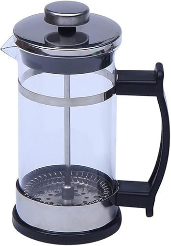 GaRcan Cafetera de prensa francesa, olla de prensa francesa de acero inoxidable, filtro de doble pared transparente, prensa de café, fácil de limpiar, cafetera de prensa france