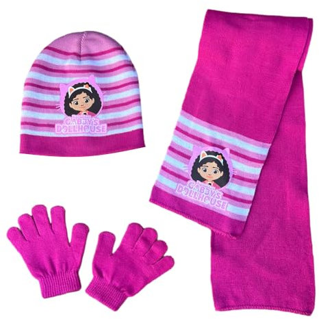 CARTOON Set mit passendem Mütze, Schal und Handschuhen für Kinder, Einheitsgröße, gabby, Einheitsgröße