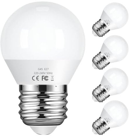 Vicloon E27 LED Lampe G45, 5 Stück G45 Lampe 6W, ersetzt 40W Glühlampen, 3000K Warmweiß, 580 Lumen, Mini Globe Glühbirne G45 Nicht Dimmbar,270° Abstrahlwinkel Energiesparlampe