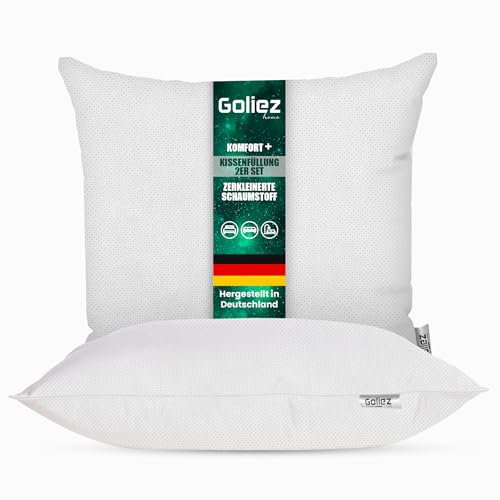 Goliez Kissenfüllung 2er Set Kissen für Bett Kopfkissen Innenkissen Dekokissen Sofakissen Zierkissen Füllung (2, Weiß, 35x35 cm)