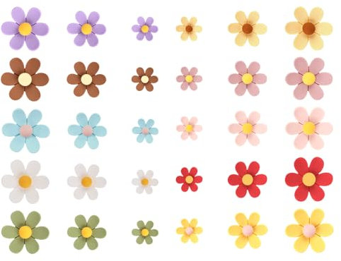 PBUSPU 30 Stück 3D-Blumen-Magnete Kühlschrank, Bunte Dekorative Magnete, Magneten kühlschrank Set für kühlschrank Magnettafel Whiteboard Pinnwand Tafel Büro