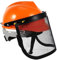 Gadpiparty 1stück Rasenmäher Schutzhelm Mit Verstellbarem Komfort Sicherer Gesichtsschutz Und Strapazierfähigem Design Für Gartenarbeiten Orange Vollhelm