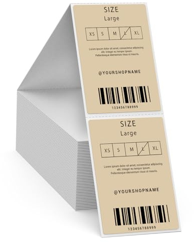 FINDAT Khaki Versandetiketten 50 x 76 mm Falz-Thermoetiketten 500 Stück | Aufkleber, wasserdicht, farbig, selbstklebend, Vinyl. Versand, DHL, Pakete, Büro, Lager, Logistik