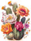 MEIYUDA Diamond Painting Erwachsene Diamant Bilder Blühender Kaktus, 5D DIY Diamant Painting Bilder Diamond Painting Set, Bastelset Erwachsene Kinder Malerei Stickerei für Home Wand Décor 30x40cm