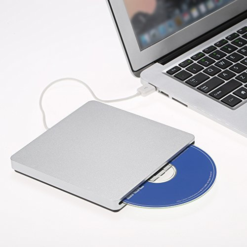 ciciglow Externes CD-DVD-Laufwerk, USB 2.0, Tragbarer Externer CD-DVD-Rewriter, Brenner, 480 Mbit/s, Optisches USB-Laufwerk für XP/2003/Wind 7/8/Vista/Linux/Mac 10 OS