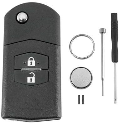 For Mazda 2 3 5 6 RX-8 MX-5 Key Fob 2 Buttons Car Key Fob Case Battery CR1620 Pin Removal Tool