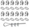 Rybtd Drahtseilklemmen 24 Stück Klemme 3mm Und Kauschen 3mm，Drehseilclips Drahtseil Clip 304 Edelstahl Drahtseile Clip M3 Seilklemme für 3mm Stahlseil Seil Takelage