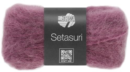 LANA GROSSA Setasuri | Feines Lace-Garn aus Suri-Alpakafasern mit Seide | Handstrickgarn aus 69% Alpaka (Suri) & 31% Seide | 25g Wolle zum Stricken & Häkeln | 212m Garn FB76