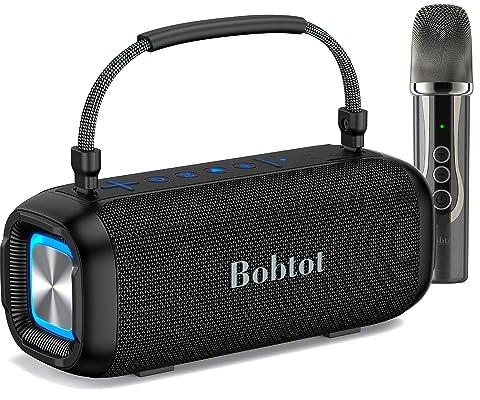 Máquina de karaoke portátil, altavoz con micrófono