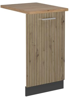 Vicco Tapa del lavavajillas R-Line, Roble Artesanal, 45 cm, ET Roble