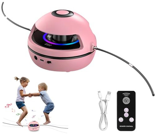 Machine à Sauter Intelligente, Machine à Sauter électronique, Machine à Corde à Sauter Intelligente, Corde à Sauter électrique Automatique Avec Télécommande 10 Vitesses, écran LED, Musique
