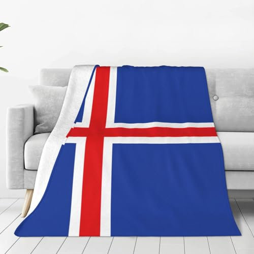 Ultraweiche Micro-Fleece-Decke mit Island-Flagge – gemütliches Druckdesign für ultimativen Komfort und Wärme