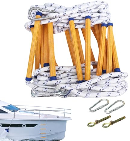 Soft Boat Ladder | Soft Marine Rope Ladder - Quick Deployment Water Sports Safety Equipment for Adults Kayak Senior