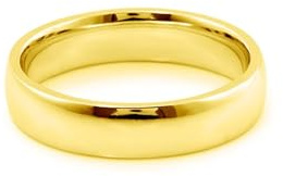 Goldring 585 Echtgold, Promise Ring Herren Klassiker Verlobungsring 14 Karat Gelbgold Größe 58 (18.5)